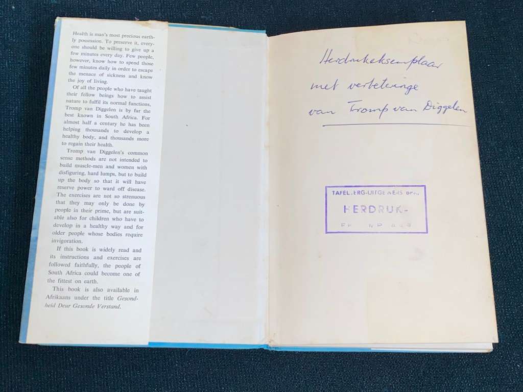 TROMP VON DIGGELEN HEALTH THROUGH COMMON SENSE SIGNED