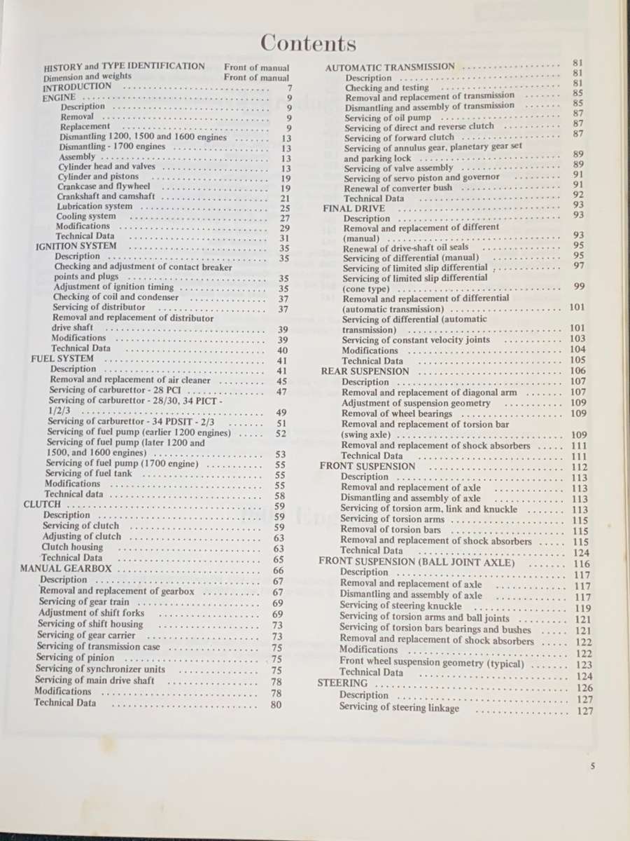 VOLKSWAGEN TRANSPORTER INTEREUROPE WORKSHOP MANUAL 138