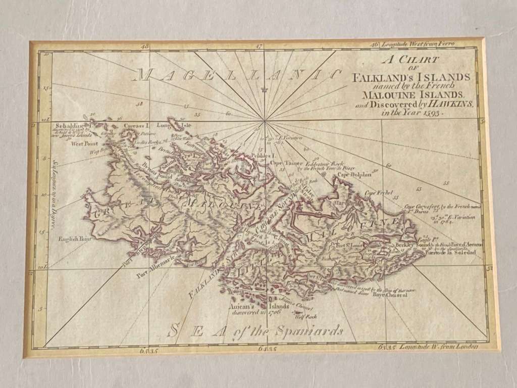 1787 A CHART OF FALKLAND`S ISLANDS BY THOMAS KITCHIN