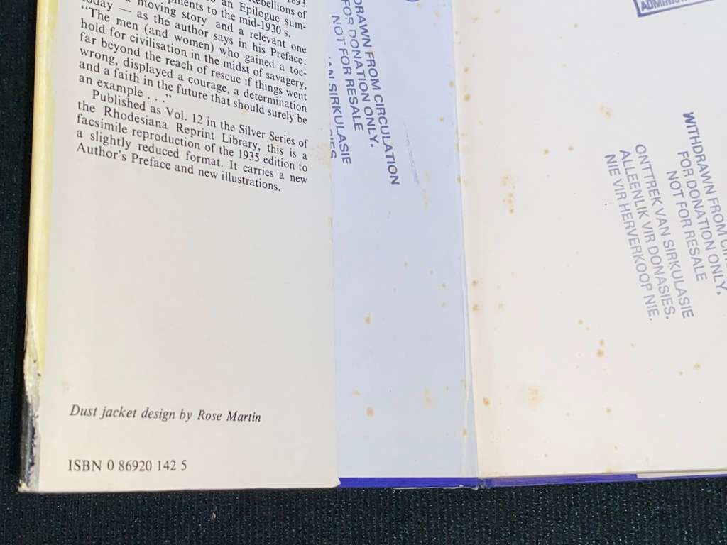 ONE MAN`S VISION THE STORY OF RHODESIA BY W.D. GALE VOLUME 12 1976 EX-LIB