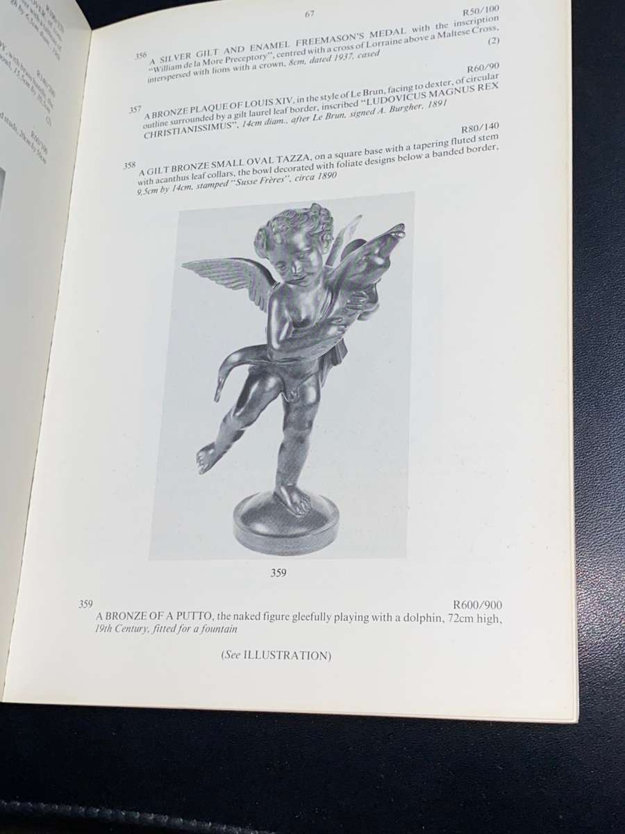 SOTHEBY`S THE CONTENTS OF KRONENDALCAPE TOWN