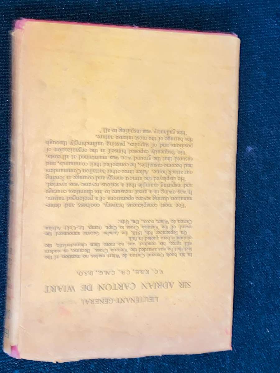 HAPPY ODYSSEY THE MEMOIRS OF LT.-GEN. SIR ADRIAN CARTON DE WIART