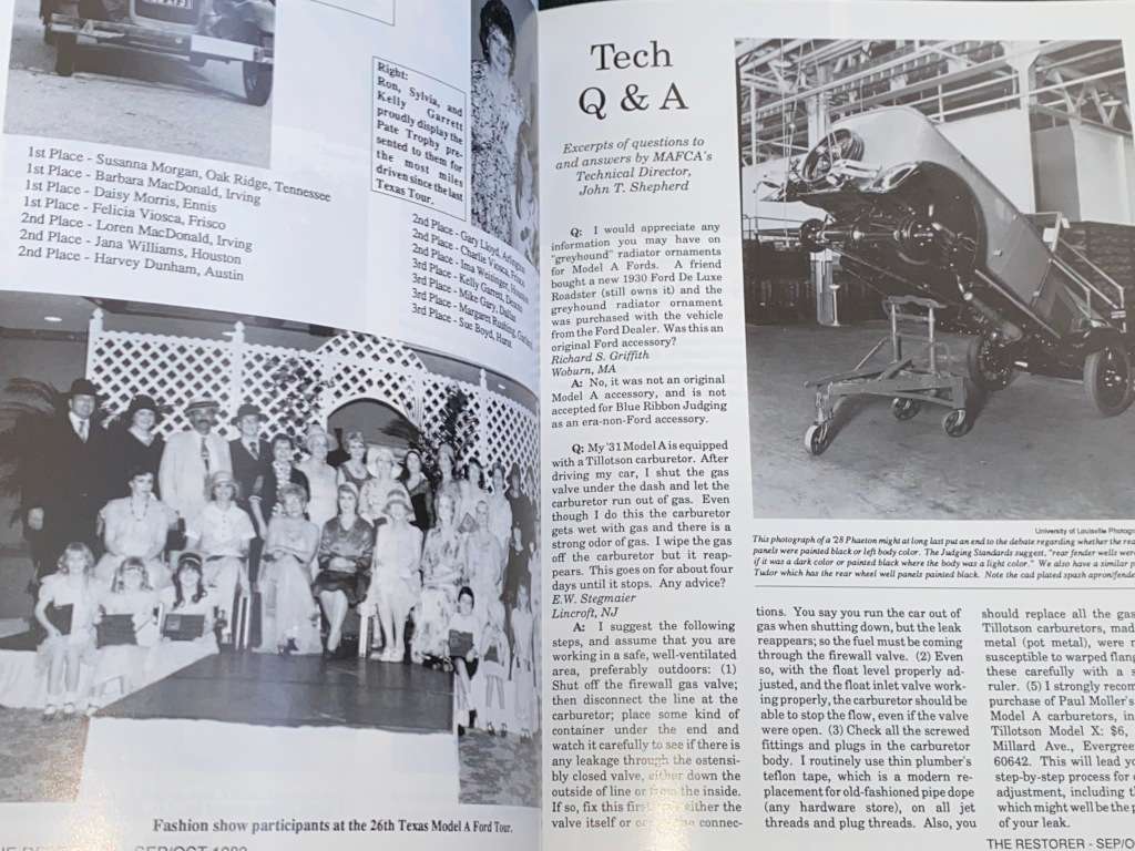 THE RESTORER THE MAGAZINE FOR THE MODEL A FORD ENTHUSIASTS VOL 34 ISSUE 3 1989