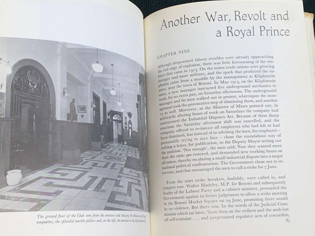 THE STORY OF THE RAND CLUB BY RENE DE VILLIERS AND S. BROOKE-NORRIS