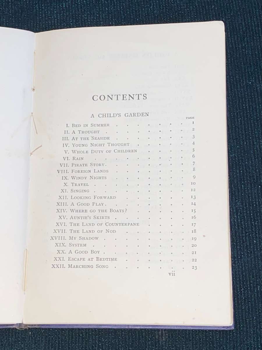 A CHILD`S GARDEN OF VERSES BY ROBERT LOUIS STEVENSON