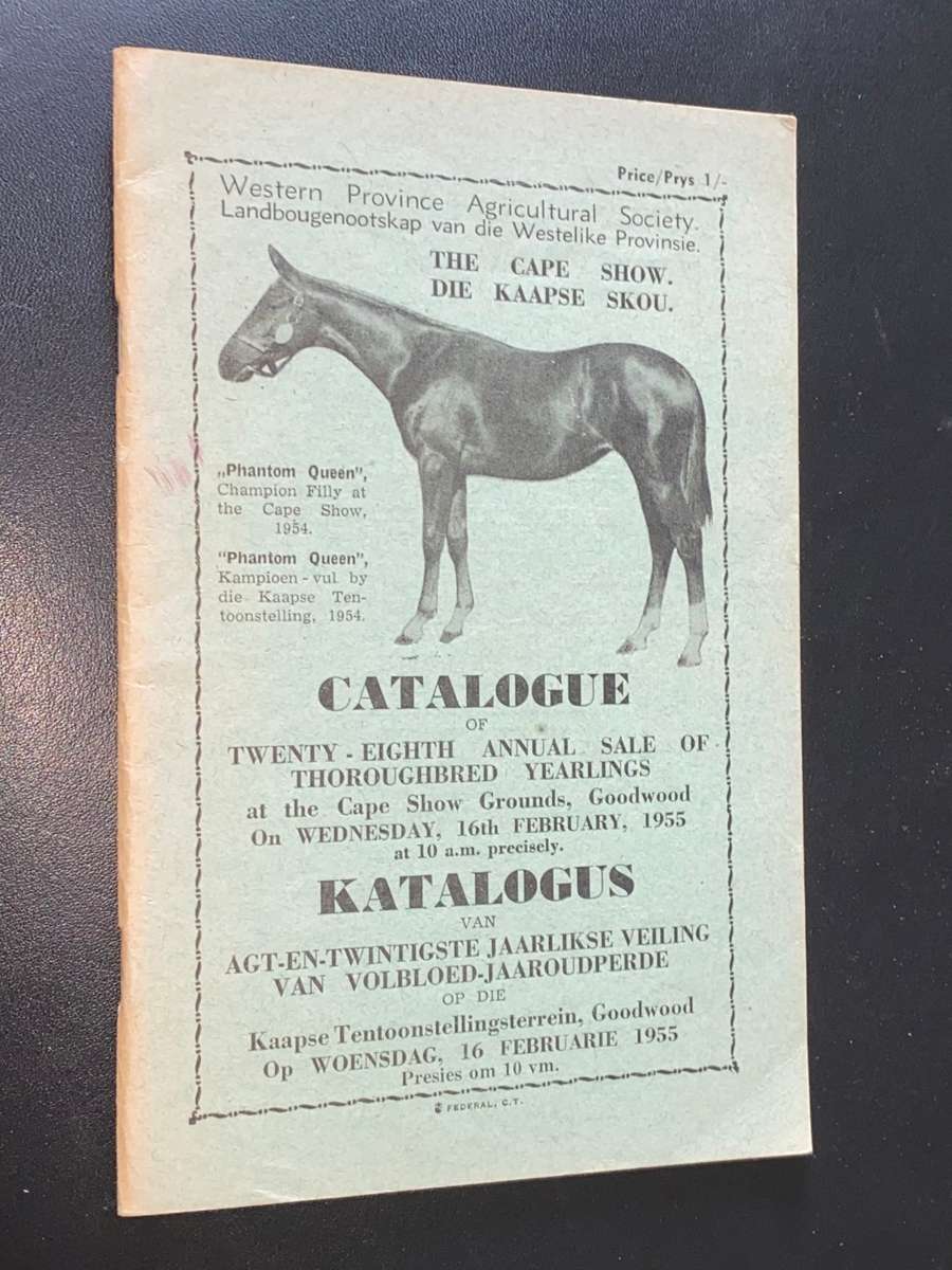 CATALOGUE OF 28TH ANNUAL SALE OF THOROUGHBRED YEARLINGS 16TH FEBRUARY 1955