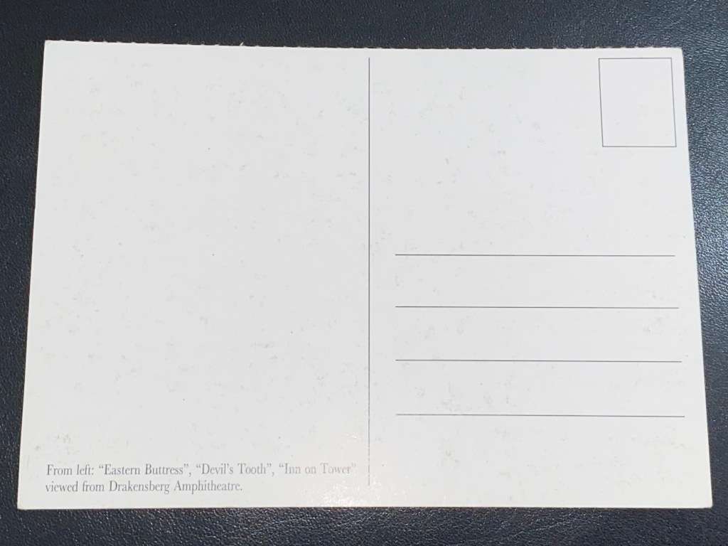 EASTERN BUTTRESS "DEVIL TOOTH" DRAKENSBURG POST CARD