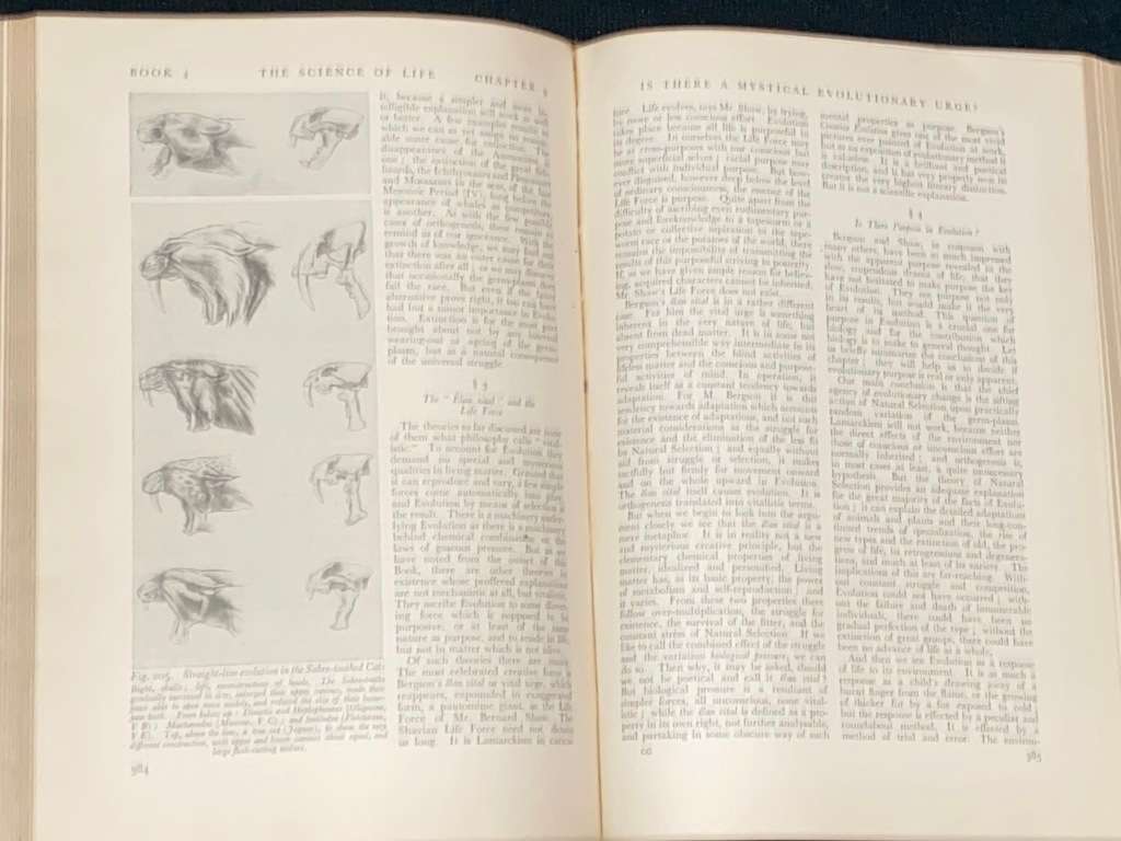 THE SCIENCE OF LIFE BY H.G. WELLS, JULIAN HUXLEY AND G.P. WELLS