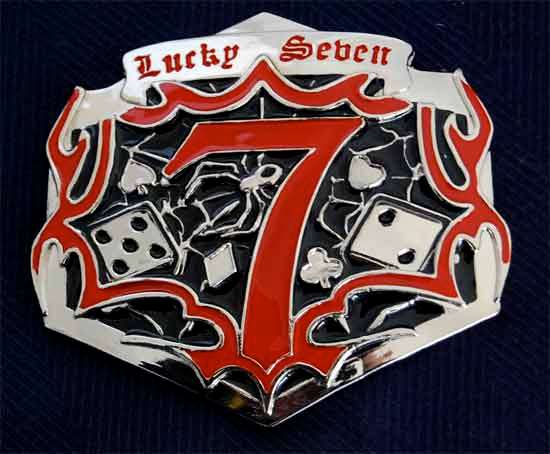 LUCKY SEVEN BELT BUCKLE
