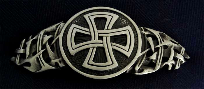 METAL CELTIC CROSS BELT BUCKLE
