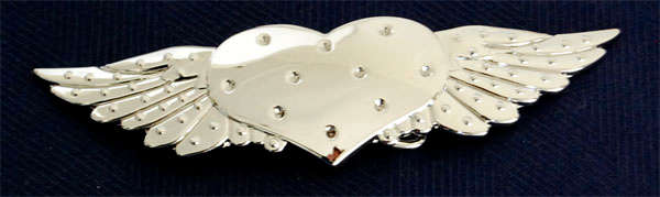 METAL ANGEL HEART BELT BUCKLE