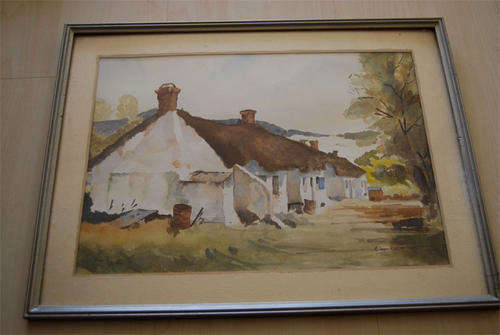 ORIGINAL 1980's WATER COLOUR OF CAPE SCENE BY EILEEN ALSTON CAPE DUTCH HOMESTEAD