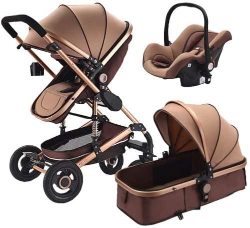 Q3 Baby Pram / Stroller - 3 Function Foldable Baby Pram with Car Seat