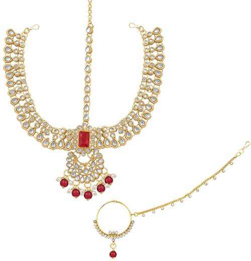 Ethnic Indian Traditional Kundan Dulhan Bridal Jewellery Set for Women