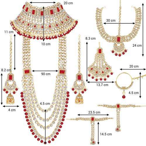 Ethnic Indian Traditional Kundan Dulhan Bridal Jewellery Set for Women