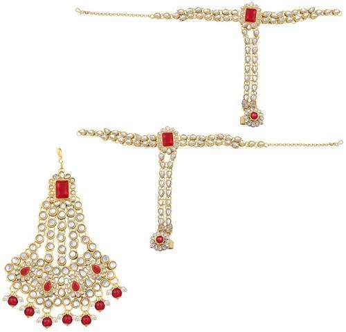 Ethnic Indian Traditional Kundan Dulhan Bridal Jewellery Set for Women