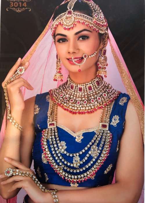 Ethnic Indian Traditional Kundan Dulhan Bridal Jewellery Set for Women