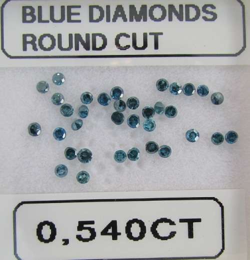 **DAZZLING DIAMONDS** SPARKLING [0.540ct] ROUND CUT [BLUE DIAMONDS]  FROM R1 - BUY SAFE