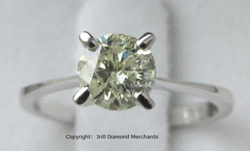 **4 CLAW DESIGN [R29528]** ROUND CUT [0.595ct] SOLITAIRE DIAMOND RING [WHITE GOLD] - BUY SAFE