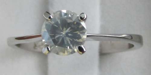 **1/2ct SPECIAL [R27314]** ROUND CUT [0.528ct] SOLITAIRE DIAMOND RING [WHITE GOLD] - BUY SAFE