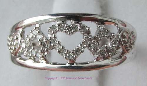 **SPECIAL DEAL [R21083]** DIAMOND LOVE [0.213ct] BAND [WHITE GOLD] - BUY SAFE