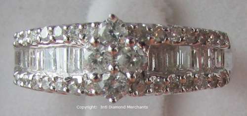 **UNBELIEVABLE [R44638]** BAGUETTE STYLE [1.00ct] DIAMOND RING [4.706g] WHITE GOLD - BUY SAFE