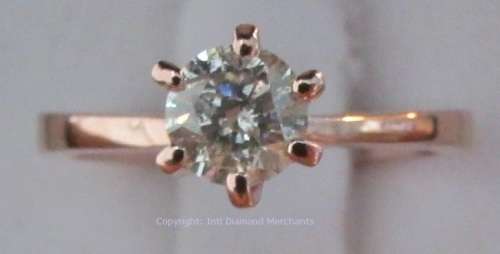 **1/2ct SPECIAL [R29314]** ROUND CUT [0.572ct] SOLITAIRE DIAMOND RING [ROSE GOLD] - BUY SAFE