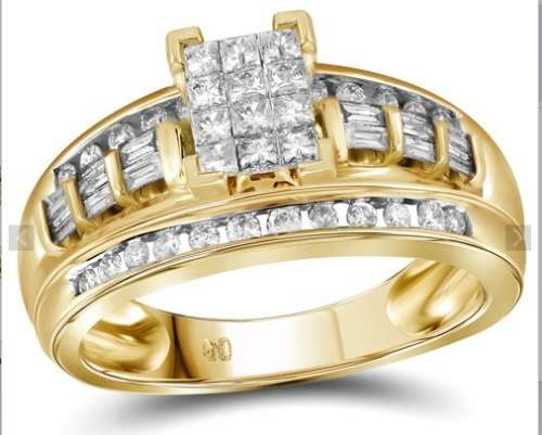 **JAW DROPPING [R44183]** INVISIBLE DESIGN [1.00ct] DIAMOND RING [YELLOW GOLD] - BUY SAFE