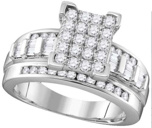 **JAW DROPPING [R44734]** INVISIBLE DESIGN [1.00ct] DIAMOND RING [WHITE GOLD] - BUY SAFE