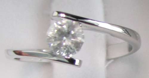 **GREAT VALUE [R32204]** DESIGNER TWIST ROUND CUT DIAMOND [0.400ct] RING [WHITE GOLD] - BUY SAFE