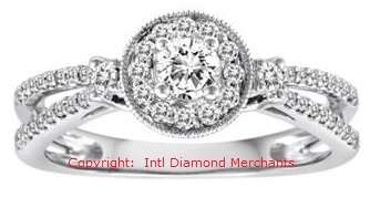 **FINEST QUALITY [R32351]** EYE CLEAN [0.650ct] DIAMOND RING [2.592g] WHITE GOLD - BUY SAFE