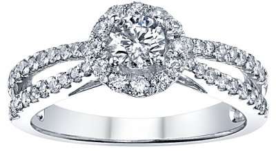 **SPECTACULAR [R50456]** HALO DESIGN [1.120ct] DIAMOND [G /SI2] RING [3.188g] WHITE GOLD - BUY SAFE