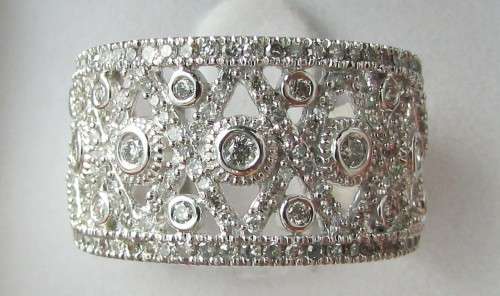 **BREATHTAKING [R53385]** HIGH QUALITY [1.00ct] DIAMOND BAND [6.561g] WHITE GOLD - BUY SAFE