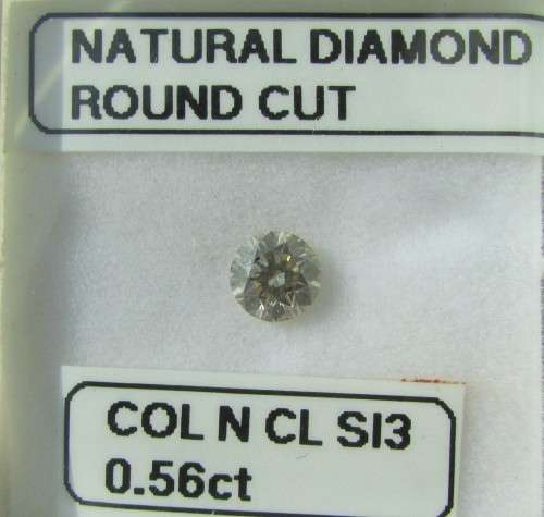 **NATURAL 1/2ct DIAMOND** SPARKLING [0.560ct] ROUND CUT [COLOUR N] DIAMOND STARTING AT R1 - BUY SAFE