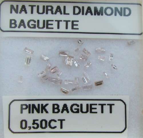 **LIMITED SPECIAL** PINK!! NATURAL COLOUR [0.500ct] BAGUETTE CUT DIAMONDS [EXCLUSIVE DEAL] -BUY SAFE