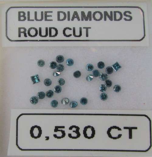 **DAZZLING DIAMONDS** SPARKLING [0.530ct] ROUND CUT [BLUE DIAMONDS]  FROM R1 - BUY SAFE