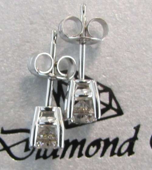 **DIAMOND STUDS [R27145]** SPARKLING [0.600ct] DIAMOND EARRINGS [WHITE GOLD] - BUY SAFE