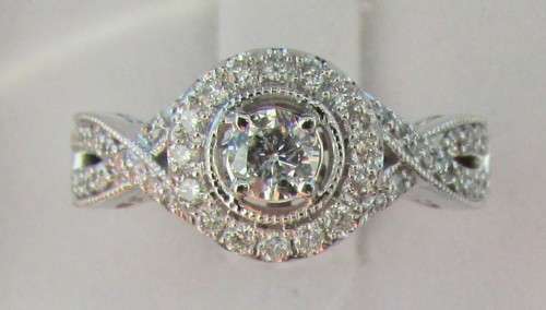 **SCINTILLATING DIAMONDS [R47763]** TWIST DESIGN [1.02ct] DIAMOND RING [4.490g] WHITE GOLD -BUY SAFE