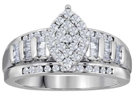 **SHOWSTOPPER [R45643]** INVISIBLE MARQUISE DESIGN [1.00ct] DIAMOND RING [WHITE GOLD] - BUY SAFE