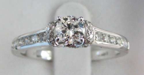 **PROMO [R38751]** HIGH QUALITY [0.850ct] DIAMOND RING [3.644g] WHITE GOLD - BUY SAFE