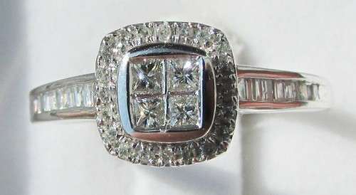 **PROMO [R30751]** HIGH QUALITY [0.550ct] DIAMOND RING [2.944g] WHITE GOLD - BUY SAFE