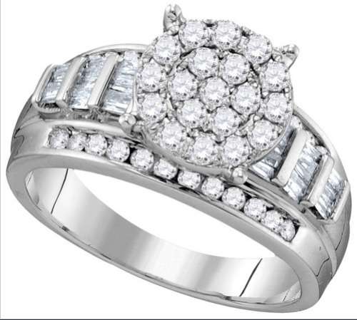 **SHOWSTOPPER [R45643]** INVISIBLE ROUND HALO DESIGN [1.00ct] DIAMOND RING [WHITE GOLD] - BUY SAFE