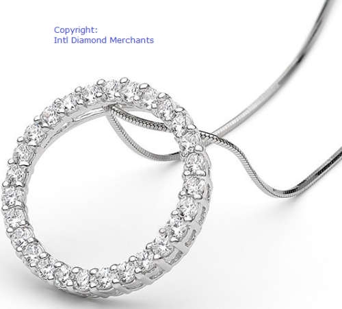 **GLITTERING [R18631]**DIAMOND CIRCLE OF LIFE PENDANT [0.200ct] ROUND CUT +OPTIONAL CHAIN - BUY SAFE