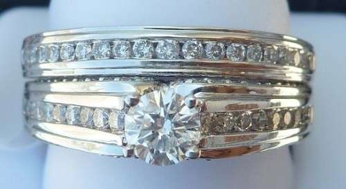 **CHANNEL SET [R62463]** 1ST CLASS SPECIAL [1.250ct] DIAMOND RING [7.892g] SOLID WHITE GOLD-BUY SAFE