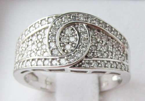 **DESIGNER INSPIRED [R53385]** HIGH QUALITY [1.00ct] DIAMOND BAND [4.230g] WHITE GOLD - BUY SAFE
