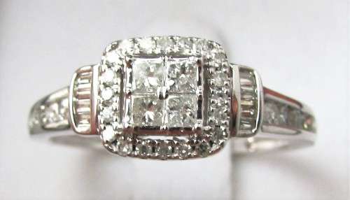 **PROMO [R30751]** HIGH QUALITY [0.700ct] DIAMOND RING [2.360g] WHITE GOLD - **SEE VIDEO**