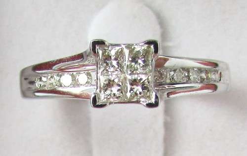 **PRINCESS DESIGNER [R41152]** DIAMOND RING [0.700ct] INVISIBLE SETTING [WHITE GOLD] - **SEE VIDEO**