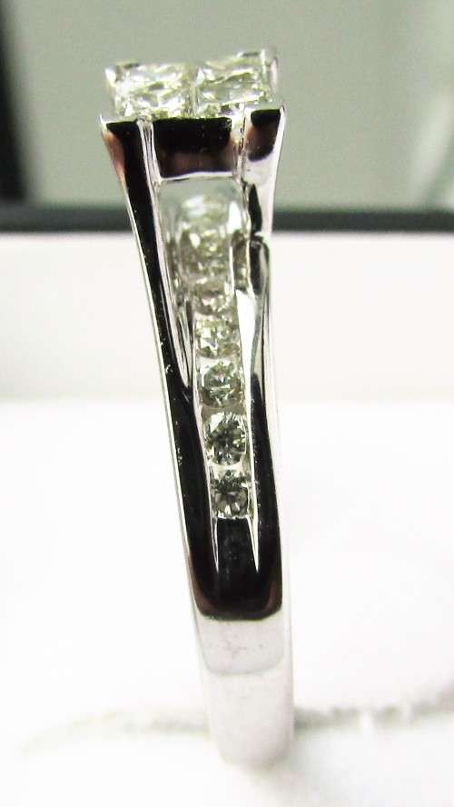 **PRINCESS DESIGNER [R41152]** DIAMOND RING [0.700ct] INVISIBLE SETTING [WHITE GOLD] - **SEE VIDEO**