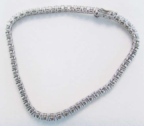 **ONCE-OFF DEAL [R66127]** DIAMOND [2.00cts] TENNIS BRACELET ROUND CUT [18KT WHITE GOLD] - BUY SAFE