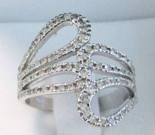**SUPER DEAL [R32091]** HIGH QUALITY [0.685ct] DESIGNER DIAMOND BAND [WHITE GOLD] - BUY SAFE